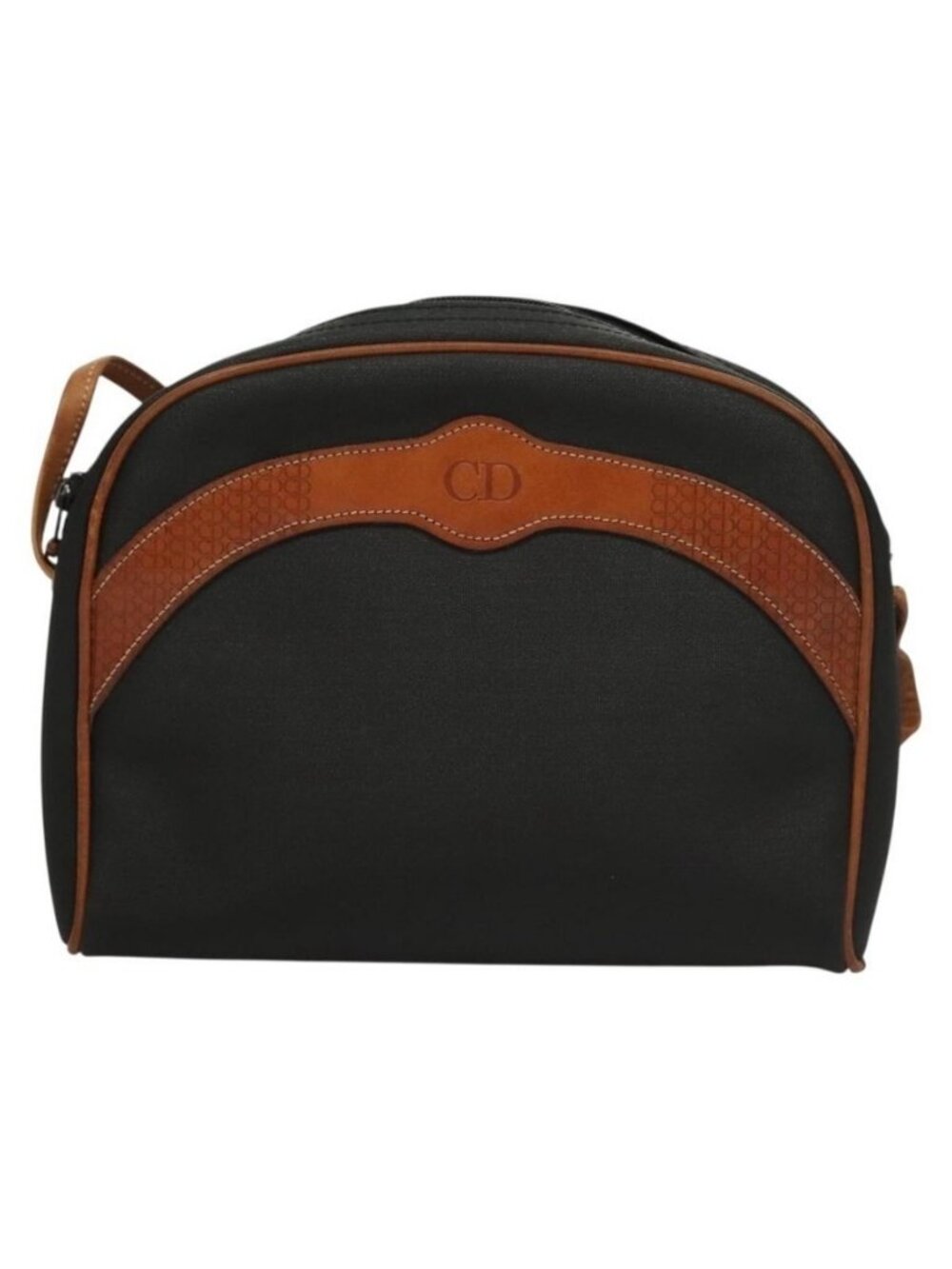 Authentic Christian Dior Shoulder Bag Leather PVC Black Brown - Picture 5 of 16